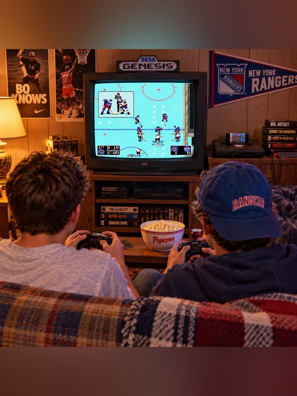 Vintage EA Sports NHL Hockey Game Cartridge for Sega Genesis Console 1991 Gaming